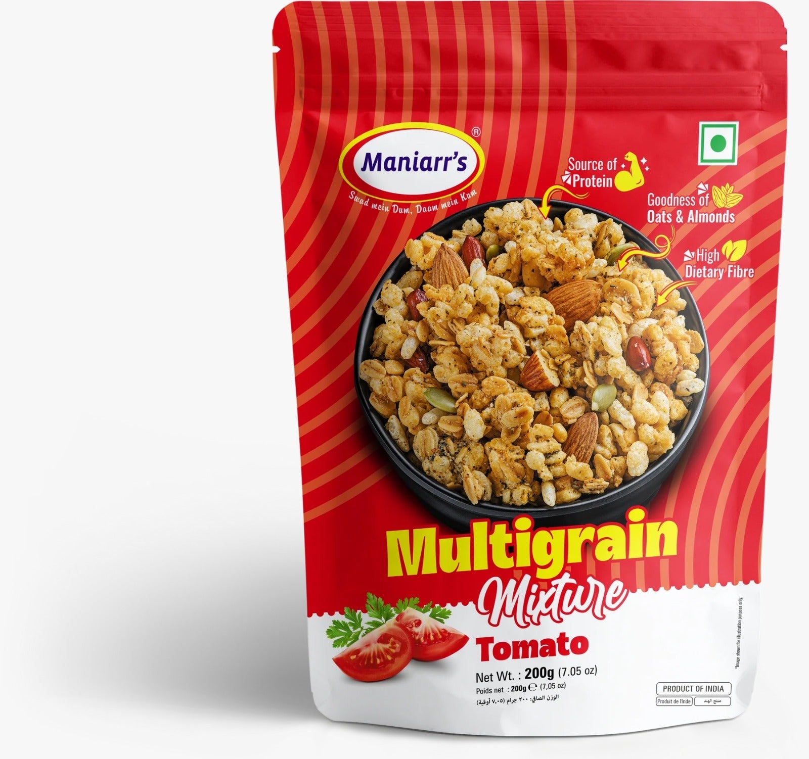 Maniarr's Tomato ROASTED MULTIGRAIN MIXTURE (200Gm) Maniarr's Tomato ROASTED MULTIGRAIN MIXTURE (200Gm)